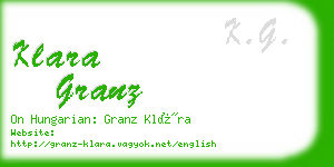klara granz business card